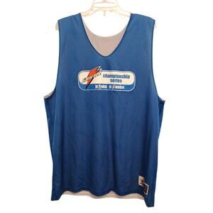 Vntg Gatorade Jr. NBA Championship Series Mesh Tank Top Mens XL Blue Reversible